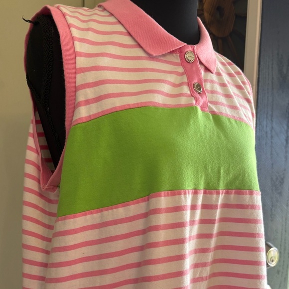 Ralph Lauren Active Pink and Green Striped Women's Polo golf size 1X - Picture 2 of 11